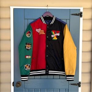 YRN Men's Multicolored College Block
Varsity Jacket Size M